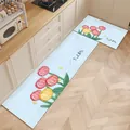 Set di tappetini da cucina assorbenti e antiscivolo con design floreale di tulipani - Stile Tulipano da Cucina C / 40*60cm