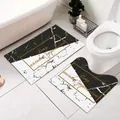 Modern marble pattern bathroom mat set with U-shaped toilet rug for elegant home decor - 50x60cm U-Shaped Mat (Single Pack) / Nordic Style 03