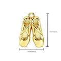Gouden balletdansschoen hanger sieraad, 1,7 cm hoogte en 1,2 cm breedte afmetingen - Gouden Balletschoenen Hanger (NAR07-10) / 1.7x1.2cm / Goud