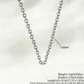 Thin silver-plated copper link chain for DIY necklaces and bracelets, 45+5cm length - Silver Link Chain (MA04-1)
