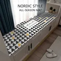 Tappetino per davanzale in fango di diatomee con motivi geometrici in stile nordico - 80*160cm (Taglio Libero) / Stile Farina Fossile 16
