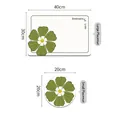 Insulated floral waterproof leather table mat set in two sizes: 40x30cm and 20cm - 20*20cm / Flower Pattern A