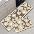Set di 2 tappeti da cucina floreali in terra di diatomee, antiscivolo e assorbenti - Stile Cucina Floreale 4 / 40*60cm