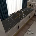 Tappetino per davanzale in fango di diatomee marmo nero con scritte dorate decorative - 60*100cm (Taglio Libero) / Stile Terra di Diatomee-10 (Trama di Marmo)