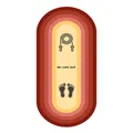 Detailed view of jump rope mat featuring 'WE LOVE SKIP' text and colorful gradient rings - 50x100cm / Style 10 (Red Orange Yellow Gradient) / Red Orange Yellow