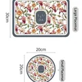 Sets de table en cuir imperméable, rectangulaire 30cm et rond 20cm, motif floral - Set de table américain Style A