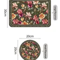 Comparaison de taille des sets de table vintage en cuir imperméable, grand et petit - Set de table de style américain - B