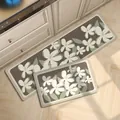Set di tappetini da cucina floreali in farina fossile, antiscivolo e assorbenti - 40*60cm / Stile Collezione Elite