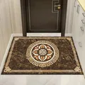 New Chinese style non-slip entrance mat with brown marble and mandala pattern - 40*60cm / New Chinese Style 17