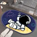 Non-slip diatom mud bath mat with cute cartoon astronaut design for bathroom entry - Star Astronaut