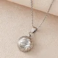 Collier avec pendentif volleyball argenté détaillé pour les fans de sport - Pendentif 1.4cm / Argent (NAR06-5)