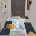 Tapis d'entrée géométrique moderne aux motifs bleus et dorés pour une décoration intérieure - 40*60cm / Style De Luxe 09