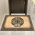 New Chinese style non-slip entrance mat with elegant marble and octagonal pattern - 40*60cm / New Chinese Style 21
