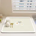Alfombrilla de secado de cocina de cuero absorbente crema con margaritas blancas - Patrón de Margarita Pequeña (Estilo G) / 30x40cm