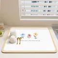 Alfombrilla de cocina absorbente de cuero con diseño floral y frase motivadora para el fregadero - Patrón de Flores de Tres Colores Pintado a Mano (H款) / 30*40cm