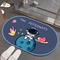 Diatom mud bath mat featuring a cute cartoon astronaut design for bathroom floors - 40x60cm / Heart Astronaut