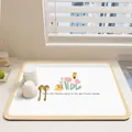 Alfombrilla de cocina de cuero absorbente con ilustración de flores y abejas pequeñas - Patrón de Flor Rosa Abeja y Caracol (I款) / 30*40cm