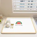 Alfombrilla de secado de cocina de cuero absorbente con diseño de sandía para vajilla - Patrón de Sandía y Arcoíris Estilo J / 30x40cm