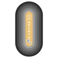 Non-slip silent jump rope mat with concentric grey circles and motivational quote design - 50x100cm / Grey Good Luck (Printed With Chinese Slogan) / Gray