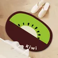 Diatom mud absorbent non-slip bath mat featuring a cute oval kiwi fruit design for bathroom - 30x50cm / Kiwi