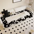 Irregular cream sofa cushion with a black floral border and Secret Garden text. - 50*50CM / Luxury Impression-N (Secret Garden)