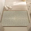Detailed view of geometric pattern entryway doormat with non-slip silk loop texture - 40*60cm / Woven Style