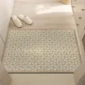 Detailed macro view of an anti-slip silk loop entrance mat with a wavy geometric pattern. - 40*60cm / Candy Style