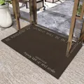 Modern brown silk coil entrance doormat with inspirational English quotes at a glass door - 40*60cm / Minimalist B (Brown)