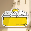 Simpatico tappeto da bagno a forma di foca in vasca gialla con consistenza morbida - 40*60cm / Foca con Asciugamano Giallo