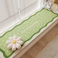 Antislip vensterbankkussen groen met gegolfde rand en Love Each Other tekstprint - 60*120cm / Groen (Bedrukte Golf)