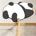 Schattige panda vormige antislip badmat gemaakt van absorberend zacht diatomeeënaarde - 40*60cm / Liggende Panda