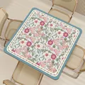 Floral square PVC table mat waterproof and heat resistant protector for dining room - 40*40cm / C-Style Floral