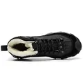Vue de dessus de bottes d'hiver noires pour hommes avec doublure polaire blanche épaisse. - 38 / Bottines Martin (9996) / Style Doublé Polaire / Noir