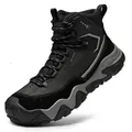 Bottes d'hiver pour hommes avec doublure polaire chaude et semelle extérieure antidérapante - 38 / Bottines Martin (9996) / Doublure Simple / Noir