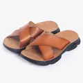 Sandalias de niño con tiras cruzadas y suela suave antideslizante para playa y exterior - 26 / Caqui