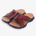 Sandalias para niños con tiras cruzadas y suela antideslizante para playa en verano - 26 / Marrón Rojo