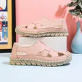 Breathable pink hollow-out outdoor women's shoes with durable hand-stitched soles - 38 / Pink