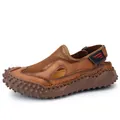 Casual bruine herensandalen met ademend mesh-bovenwerk en duurzame dikke rubberen zool - 38 / 3032 Bruin
