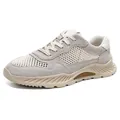 Zapatos de agua transpirables para hombre con malla blanca y suela beige antideslizante - 38 / Arena
