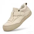 Stylish beige chunky bread shoes with thick sole and velcro strap for women 2026 - 38 / Beige (9012)