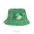 Chapeau de soleil vert Saint-Patrick avec trèfles et ballons pour femmes et filles - 12# (Vert Foncé Trèfle Ballons)