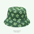 Bob vert foncé avec imprimé trèfle à quatre feuilles intégral pour la Saint-Patrick - 9# (Imprimé Vert Foncé/Clair)