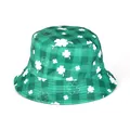 Chapeau cloche à carreaux verts avec motif trèfle pour la fête de la Saint-Patrick. - 14# (Trèfle à Carreaux)