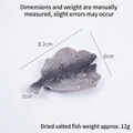 Realistic silver simulation dried fish keychain for creative schoolbag micro landscape decor - Salted Fish (No Hook)