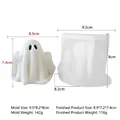 Moule en silicone fantôme d'Halloween pour bougies et décors - Style Fantôme à Bords Ondulés (J-0672)