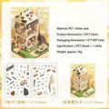 Set completo de pegatinas de escenas de casas en 3D DIY con pegatinas PET y fondo de cartón - Rincón de Granos Fragantes