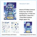 Dreamy Milky Way cabin DIY sticker set with PET sheets and background card - Galactic Anchorage