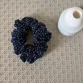 Eleganter dunkelblauer Haargummi mit Polka-Dots für stilvolle Hochsteckfrisuren und Dutts - 17# Marineblau Weiß Gepunktet Stil