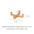 Support de gamelle surélevé en bambou de taille moyenne pour chats et chiens, 20,2x5,7cm - Medium single bamboo stand
