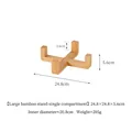 Support de bol surélevé en bambou pour animaux, 24,8 cm de diamètre et 5,6 cm de haut. - Large single bamboo stand